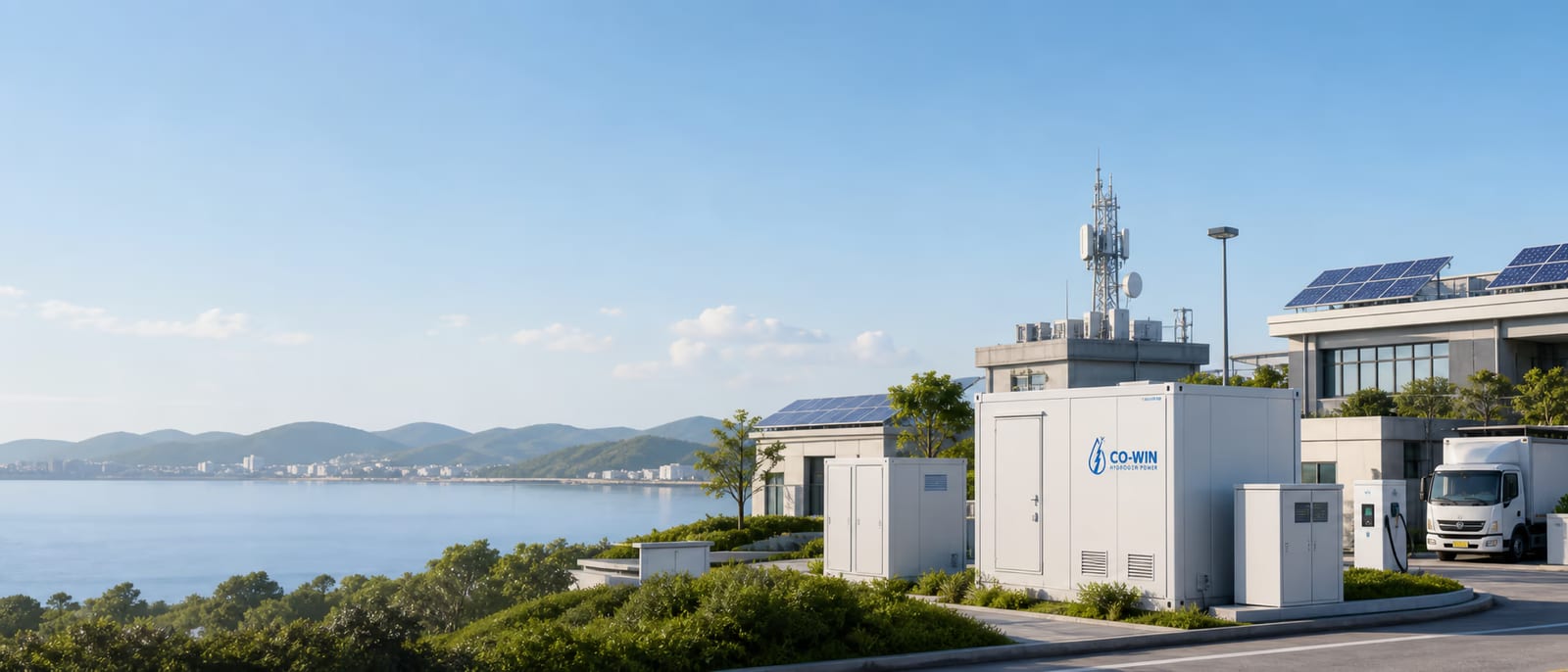 Distributed CO-WIN hydrogen generation and fuel cell power modules serving local energy applications